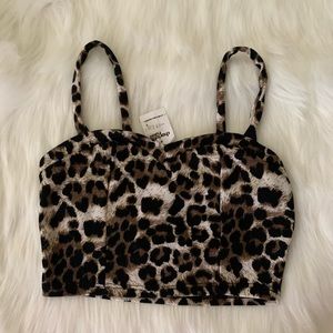 Leopard crop top